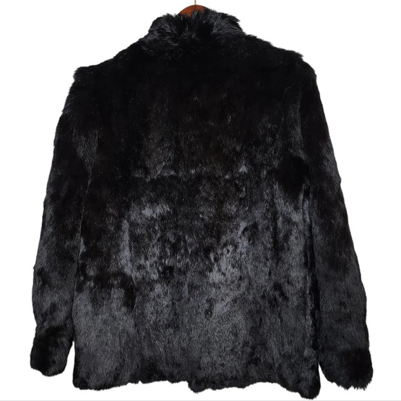 Somerset Furs Rabbit Fur Black Coat Size Medium - Picture 9 of 17